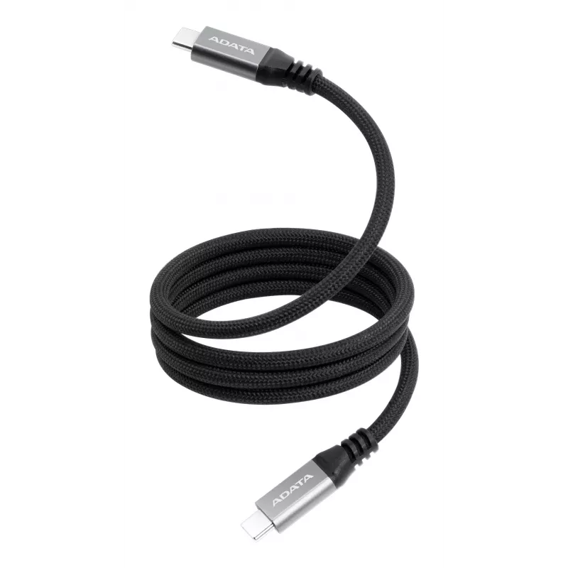 USB C į USB C duomenų laidas ADATA CACCU3-100W-100AN-BK — USB 3.2 Gen 2 (10 Gbit/s), 1 m, Juoda