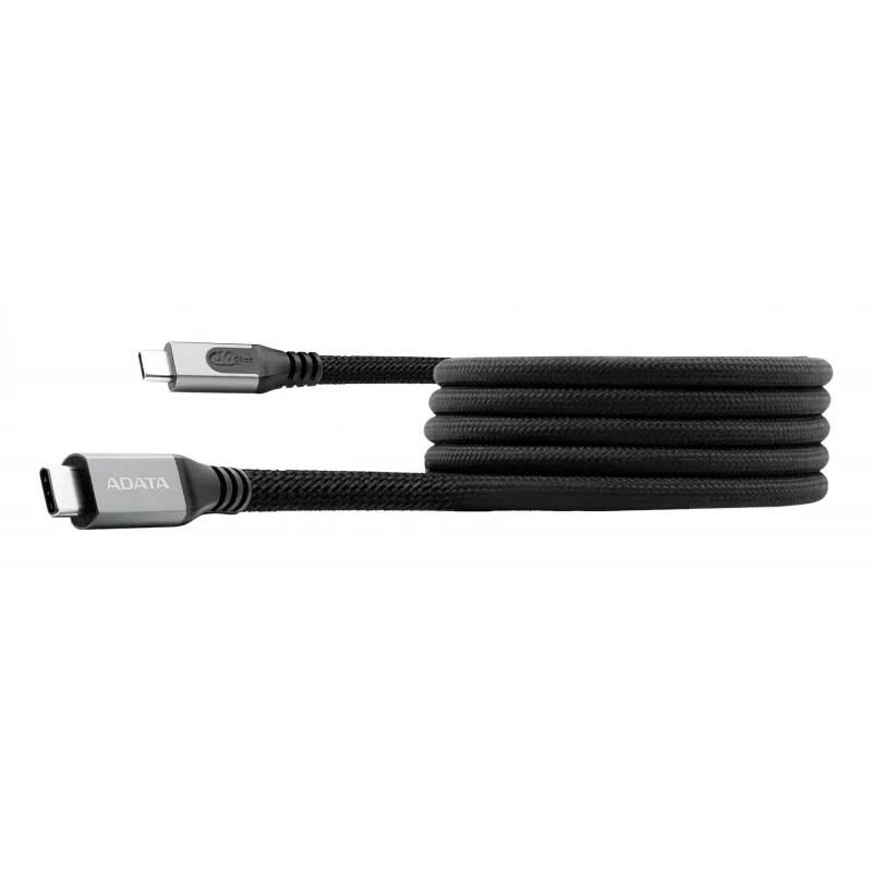 USB C į USB C duomenų laidas ADATA CACCU3-100W-100AN-BK — USB 3.2 Gen 2 (10 Gbit/s), 1 m, Juoda