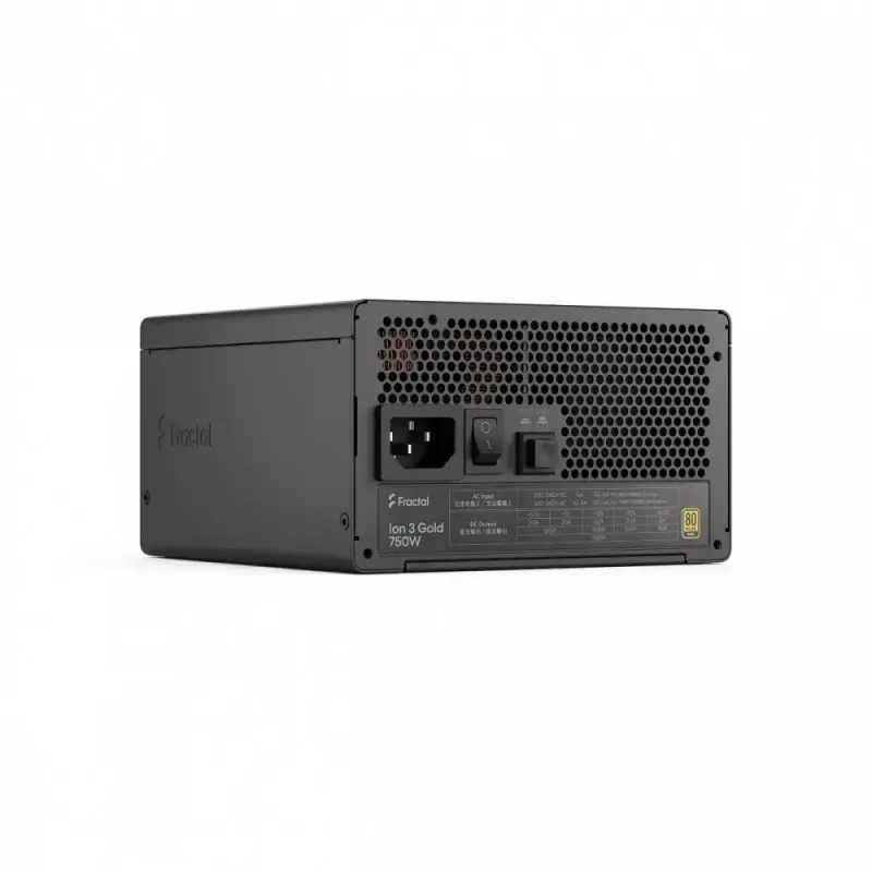 Maitinimo blokas fractal design FDE Ion 3 GOLD 750W 80+ GOLD Juoda, modulinis ATX, 750W išvestis