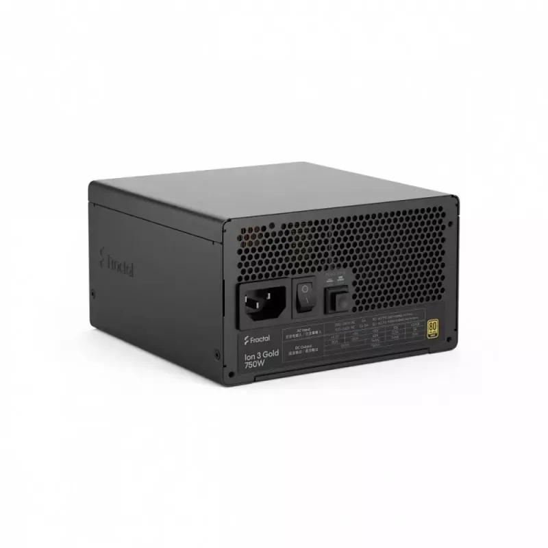 Maitinimo blokas fractal design FDE Ion 3 GOLD 750W 80+ GOLD Juoda, modulinis ATX, 750W išvestis