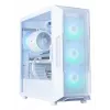 PC korpusas ZALMAN i3 NEO ARGB V2 WHITE Midi Tower, grūdintas stiklas, 3x120 mm priekiniai ventiliatoriai, palaiko ATX/Mini-ITX