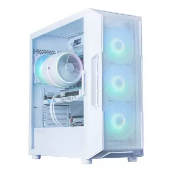 PC korpusas ZALMAN i3 NEO ARGB V2 WHITE Midi Tower, grūdintas stiklas, 3x120 mm priekiniai ventiliatoriai, palaiko ATX/Mini-ITX