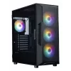 ZALMAN Mid Tower PC Case I3 NEO V2, juodas, 4x RGB ventiliatoriai, ATX/microATX palaikymas