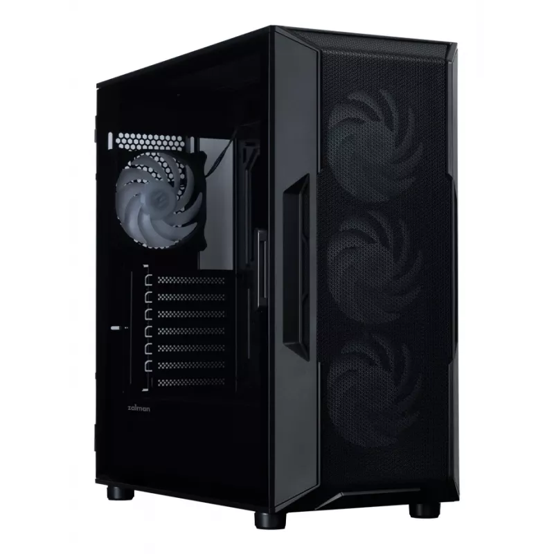 ZALMAN Mid Tower PC Case I3 NEO V2, juodas, 4x RGB ventiliatoriai, ATX/microATX palaikymas