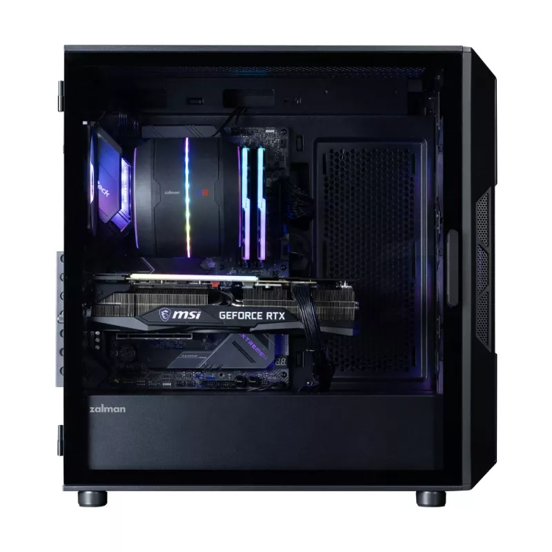 ZALMAN Mid Tower PC Case I3 NEO V2, juodas, 4x RGB ventiliatoriai, ATX/microATX palaikymas