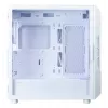 Kompiuterio korpusas Zalman I3 NEO V2 WHITE Midi Tower, ATX/Mini-ITX, grūdintas stiklas, 3x120 mm priekiniai ventiliatoriai, USB 3.2 Gen1