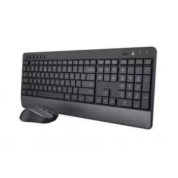 Trust Trezo klaviatūra Pelė komplekte Universali RF Belaidė QWERTY US anglų Juoda