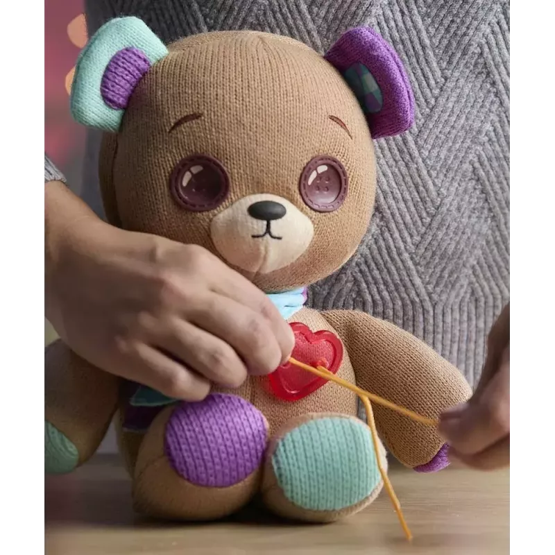 Interaktyvus pliušinis talismanas Cobi Thready Bear — judesiu aktyvuojamas žaislas su garsu ir jutikliais