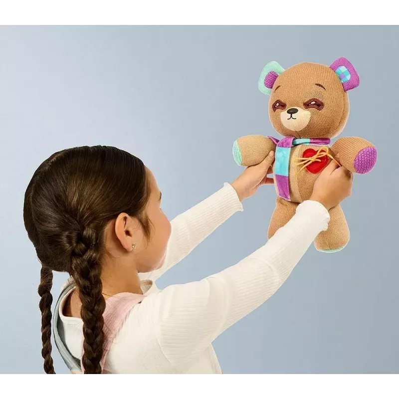 Interaktyvus pliušinis talismanas Cobi Thready Bear — judesiu aktyvuojamas žaislas su garsu ir jutikliais
