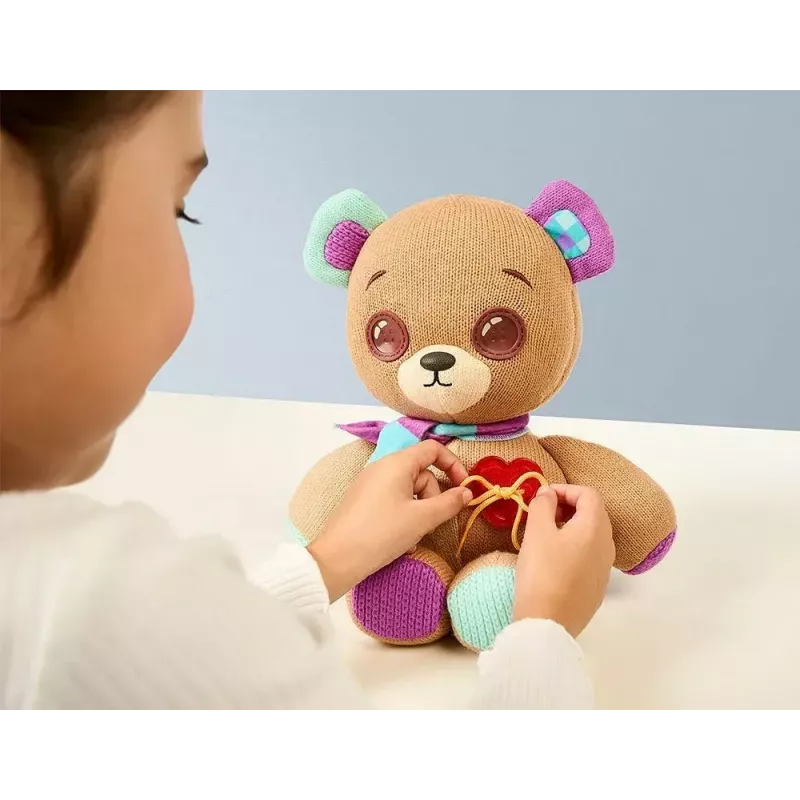 Interaktyvus pliušinis talismanas Cobi Thready Bear — judesiu aktyvuojamas žaislas su garsu ir jutikliais