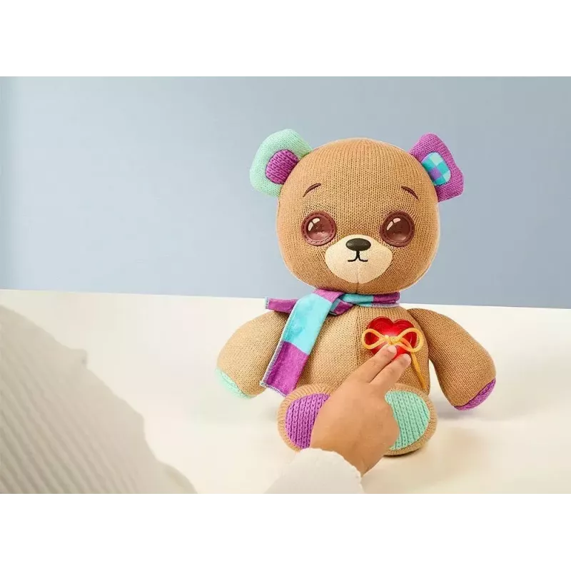 Interaktyvus pliušinis talismanas Cobi Thready Bear — judesiu aktyvuojamas žaislas su garsu ir jutikliais