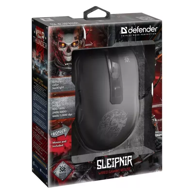 Pelė Defender GM-927 Sleipnir optinė 12800dpi 6P