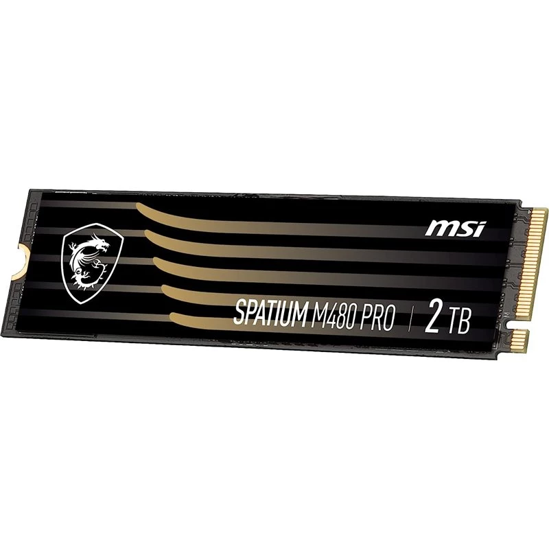 MSI Spatium M480 PRO PCIE 4.0 NVME M.2 2TB vidinis kietojo kūno diskas PCI Express 4.0 3D NAND