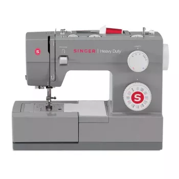 Automatinė siuvimo mašina SINGER Heavy Duty 4432 — 32 siūlių raštai, 1100 RPM, 6 mm siūlės plotis, laisvoji rankovė, 120 V