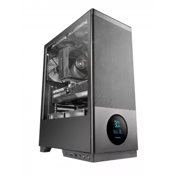 TACENS kompiuterio korpusas 2SAGITTA20 Midi Tower, grūdintas stiklas, ATX/Micro-ITX/Mini-ITX, 1x3.5 col. + 2x2.5 col., LED, ventiliatoriai įtraukti