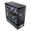 PC korpusas TACENS Mars Gaming MCLCDPRO Midi Tower — juodas, IPS 7,2 col. ekranas, apačioje montuojamas PSU, ATX/Micro‑ATX/Mini‑ITX palaikymas