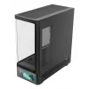 PC korpusas TACENS Mars Gaming MCLCDPRO Midi Tower — juodas, IPS 7,2 col. ekranas, apačioje montuojamas PSU, ATX/Micro‑ATX/Mini‑ITX palaikymas