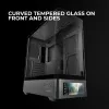 PC korpusas TACENS Mars Gaming MCLCDPRO Midi Tower — juodas, IPS 7,2 col. ekranas, apačioje montuojamas PSU, ATX/Micro‑ATX/Mini‑ITX palaikymas