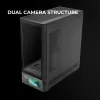 PC korpusas TACENS Mars Gaming MCLCDPRO Midi Tower — juodas, IPS 7,2 col. ekranas, apačioje montuojamas PSU, ATX/Micro‑ATX/Mini‑ITX palaikymas