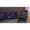 PC korpusas TACENS Mars Gaming MCLCDPRO Midi Tower — juodas, IPS 7,2 col. ekranas, apačioje montuojamas PSU, ATX/Micro‑ATX/Mini‑ITX palaikymas