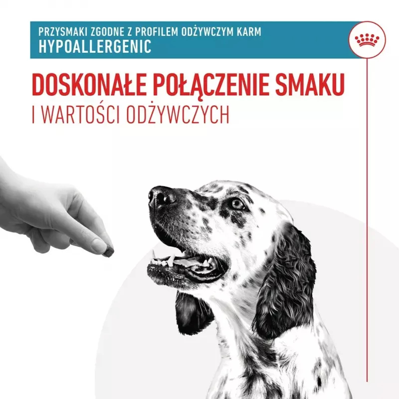 Hipoalerginiai šunų skanėstai Royal Canin 230 g — paukštienos dresavimo užkandžiai, be glitimo ir cukraus, suaugusiems šunims