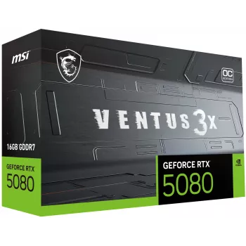 Vaizdo plokštė MSI GeForce RTX 5080 16 GB GDDR7, PCIe 5.0, 256-bit, 303×121×49 mm, 360 W