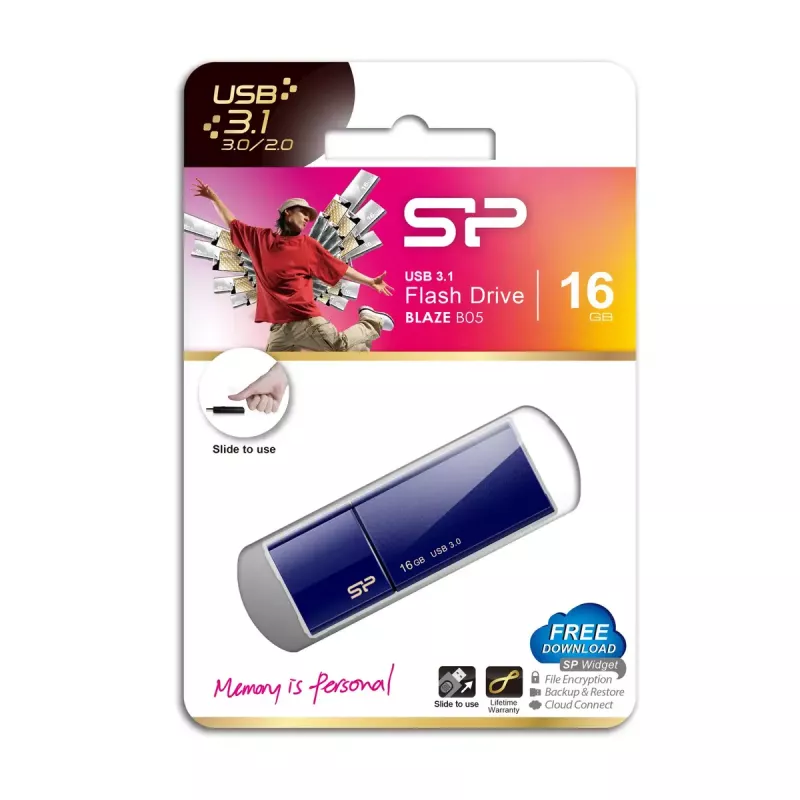 USB atmintinė Silicon Power 16 GB USB Type-A 3.2 Gen 1 Blaze B05