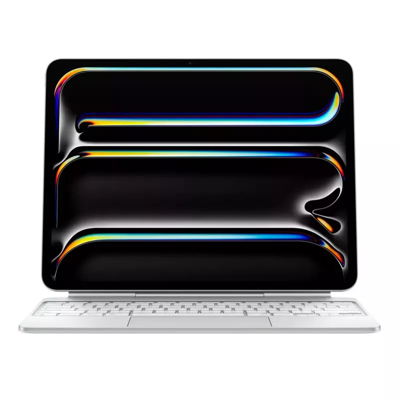Apple Magic klaviatūra, skirta iPad Pro 13 colių M4, švediška, balta, belaidė jutiklinė dalis