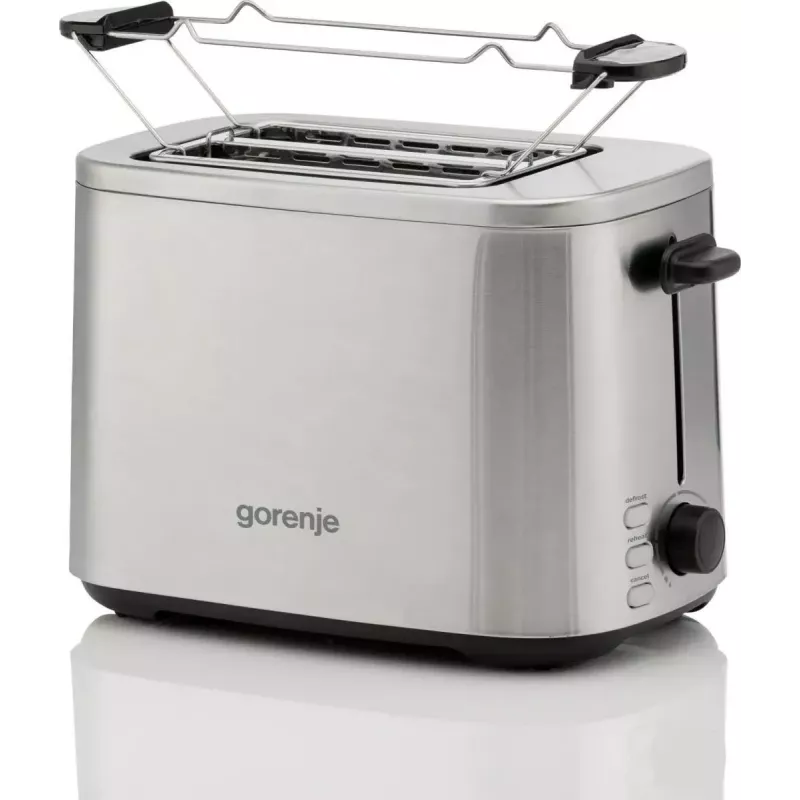 Skrudintuvas Gorenje T800DS — 2 pjūvių nerūdijančio plieno skrudintuvas, kompaktiškas namų modelis