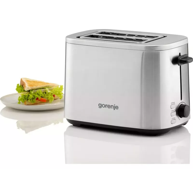 Skrudintuvas Gorenje T800DS — 2 pjūvių nerūdijančio plieno skrudintuvas, kompaktiškas namų modelis
