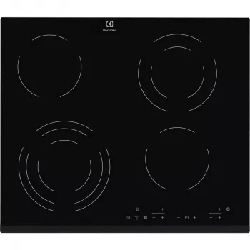 Electrolux EHF6343FOK Juoda Integruota 60 cm Keraminė kaitlentė 4 zonos(-ų)