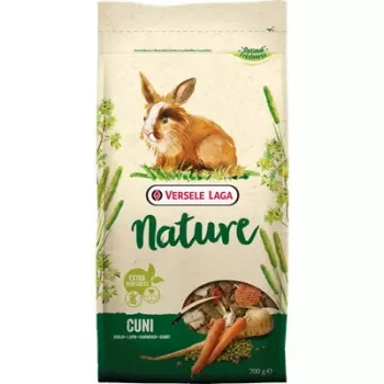 Granuliuotas triušių maistas VERSELE-LAGA Cuni Nature 2,3 kg — žolelių, 14 % baltymų, 15,5 % skaidulų, 4,5 % riebalų, vitaminas C, be glitimo ir sojos
