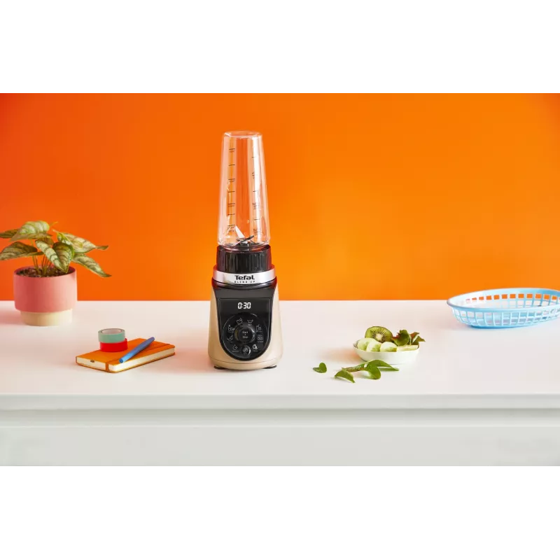 Stalinis plaktuvas Tefal Blend Up BL190AF0 — 0,85 l dubuo, 1000 W, 6 ašmenų Powelix, pulsas, ledo smulkinimas (Skaidri/Juoda/Smėlio spalvos)