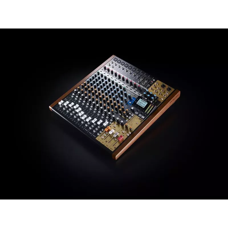 Garso maišytuvas Tascam MODEL 16 — 16 kanalų, 24 bitų DSP, 44,1/48 kHz, Bluetooth 5.0, USB Type-B, SD kortelių skaitytuvas
