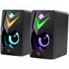 Kompiuterinės kolonėlės DEFENDER J4 2.0 6W LED USB, 3,5 mm, 90–20000 Hz, juodos