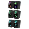 Kompiuterinės kolonėlės DEFENDER J4 2.0 6W LED USB, 3,5 mm, 90–20000 Hz, juodos
