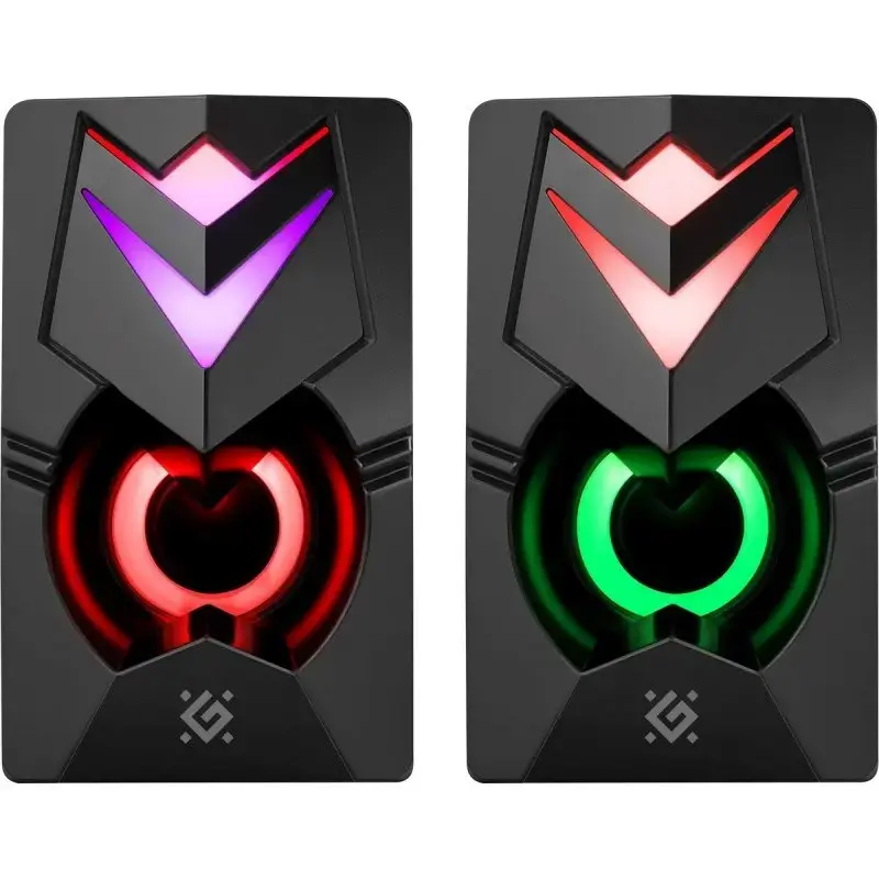 Kompiuterinės kolonėlės DEFENDER J4 2.0 6W LED USB, 3,5 mm, 90–20000 Hz, juodos