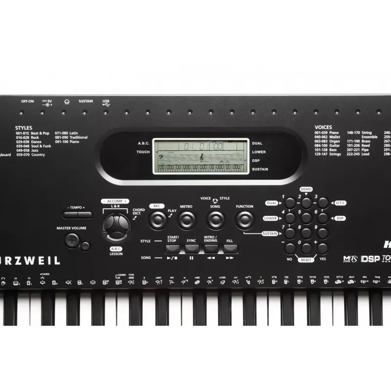 Skaitmeninė klaviatūra Kurzweil KP70 61 klavišo, juoda