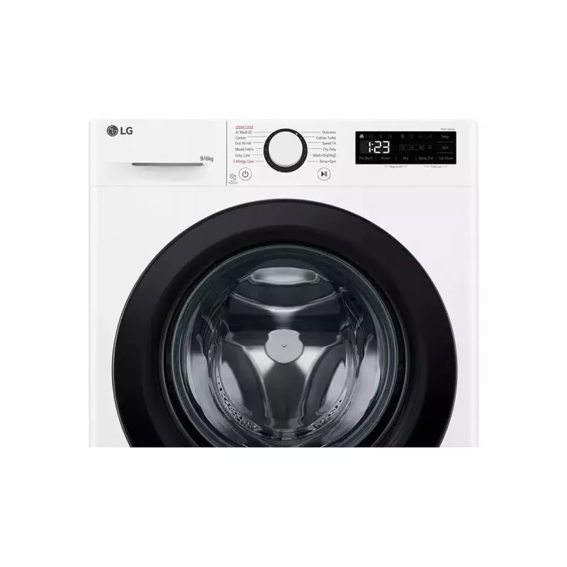 LG F4DR509SBW skalbimo ir džiovinimo mašina Pastatoma Priekinio pakrovimo Juoda, Balta