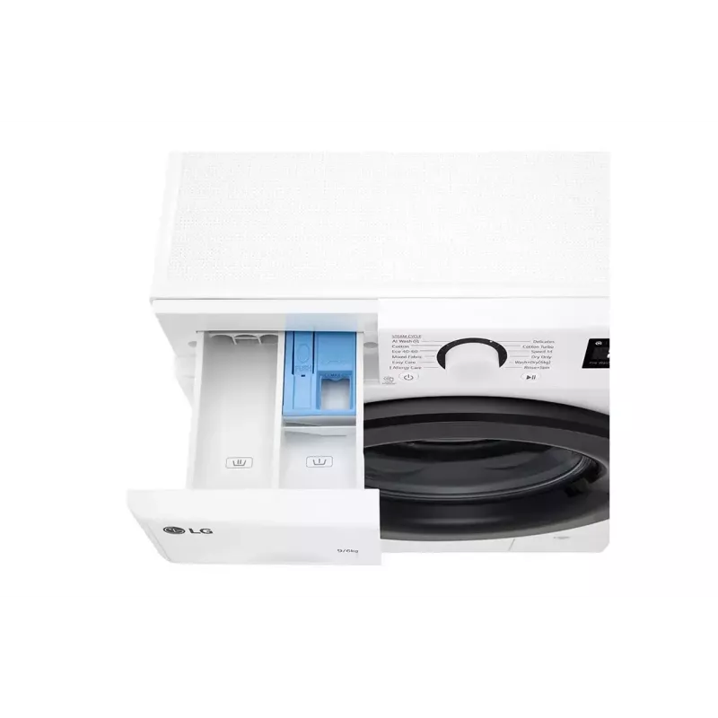 LG F4DR509SBW skalbimo ir džiovinimo mašina Pastatoma Priekinio pakrovimo Juoda, Balta