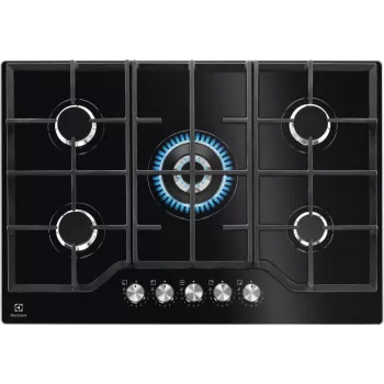 Electrolux KGG75362K Juoda Įmontuojama 75 cm Dujinė 5 zonos (-ų)