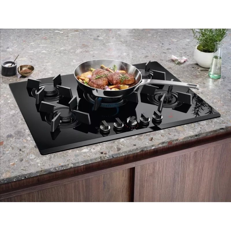 Electrolux KGG75362K Juoda Įmontuojama 75 cm Dujinė 5 zonos (-ų)