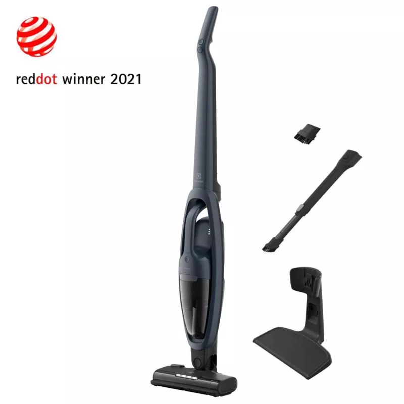 Electrolux ES52CB21DB lazdelinis dulkių siurblys Baterija Sausas Cikloninis, Putų, Variklio apsaugos filtras Be maišelio 0,5 L 29 W Mėlynas 2 Ah