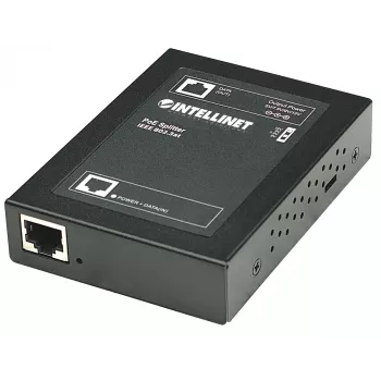 Intellinet maitinimas per Ethernet (PoE+) skirstytuvas, IEEE802.3at, 5, 7,5, 9 arba 12 V nuolatinės srovės išvesties įtampa