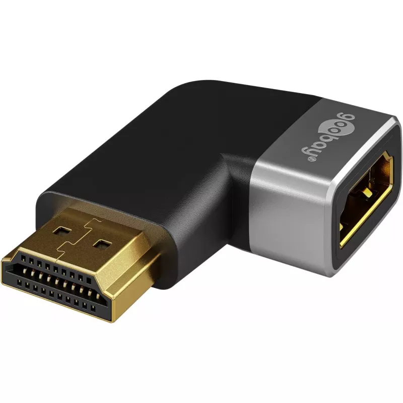 Goobay 72012 vaizdo kabelio adapteris HDMI A tipo kištukas juodas sidabrinis