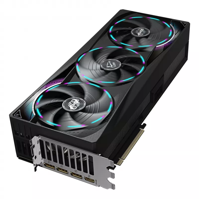 GIGABYTE AORUS GeForce RTX 5090 MASTER 32G vaizdo plokštė - 32 GB GDDR7, 512 bitų, PCI-E 5.0, 2655 MHz šerdies taktinis dažnis, 3 x DP 2.1a, 1 x HDMI 2.1b, GV-N5090AORUS M-32GD