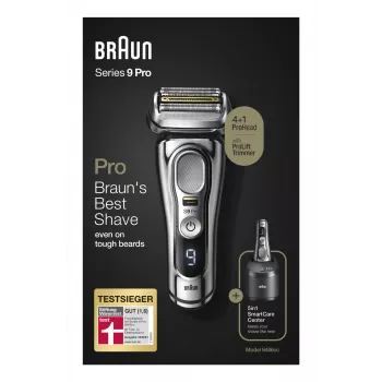 Elektrinis skustuvas BRAUN Series 9 9486cc su įkrovimo/valymo stotele ir kelioniniu dėklu