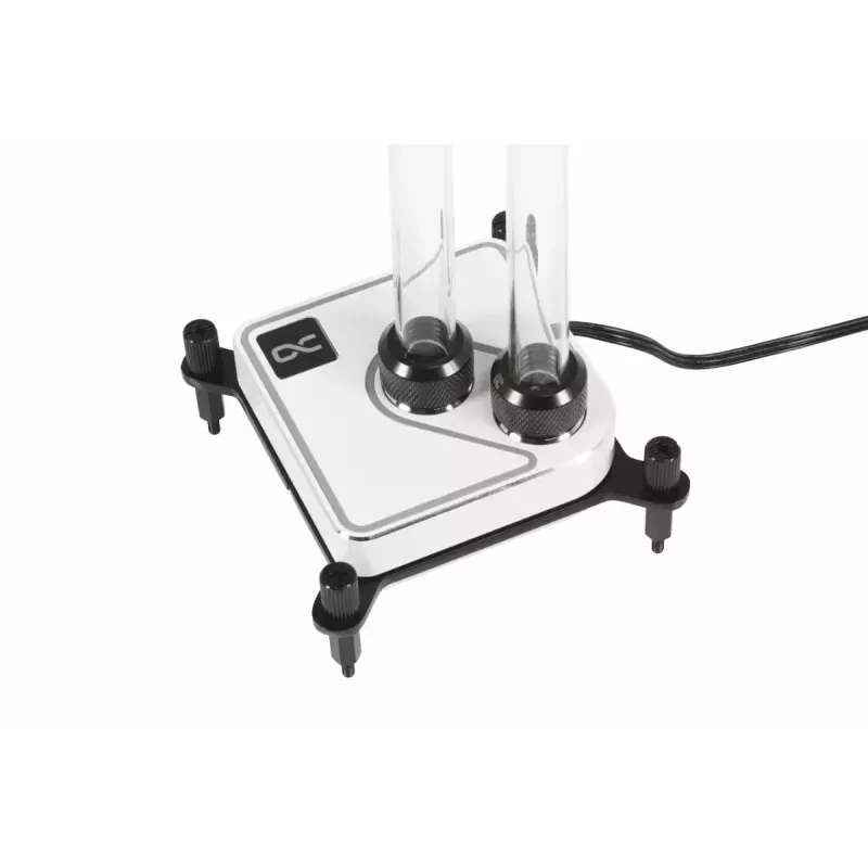 Vandens blokas Alphacool Core 1 Aurora žalvaris varis nikelis permatomas baltas 72 mm