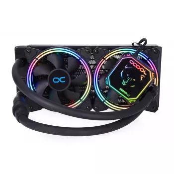 Viską viename skysčio aušintuvas Alphacool Eisbaer Aurora LT240 12 cm Juodas