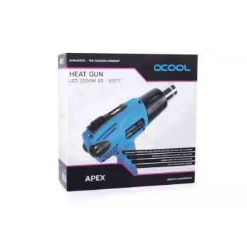 Karšto oro pistoletas Alphacool 10178 650 °C 2000 W juoda mėlyna